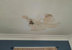 Water Damage to a Drywall Ceiling